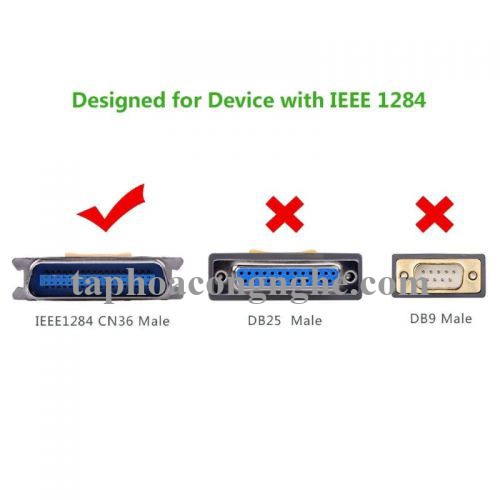 Ugreen 30228 3M màu Đen Cáp tín hiệu chuyển đổi USB 2.0 sang LPT âm cao cấp 20225 30030228
